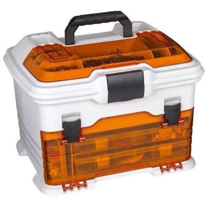 Flambeau Outdoors. T4P Pro Multi Loader, Fishing Tackle Box, White, Orange, 33.5 inches long, Plastic