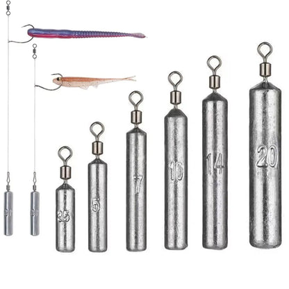 Fishing Weight 15PCS/Lot Sinker Mold 3.5g 5g 7g 10g 14g 20g Tube Bullet Plumb Pendant Metal Jig Sast Sea Tackle Kit Pesca Tool