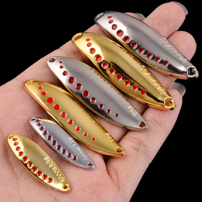 Metal Vib Leech Spinners Spoon Lures 2.5g 5g 7.5g 10g 15g 20g 25g 30g Artificial Bait Lure Fishing Tackle for Bass Pike Perch