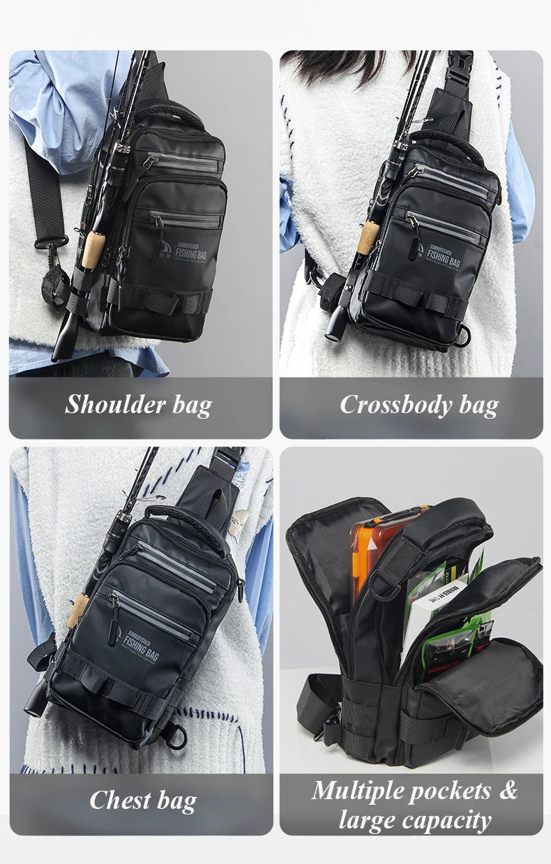 Fishing bag, fishing gear, backpack, lightweight tactical fishing gear box, multifunctional bag, outdoor fishing bag