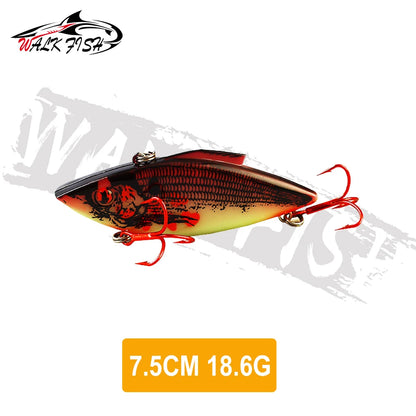 WALK FISH 11.4g 18.6g Rattling Lipless Crankbait Fishing VIB Lure Artificial Leurre Sinking Jig Vibration Pike Fishing De Pesca