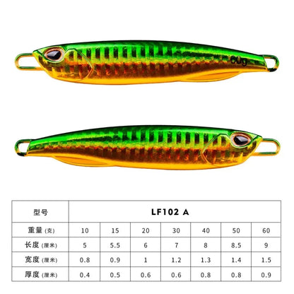 Hot Metal Jig Fishing Lure Weights 10g-60g Trolling Hard Bait Bass Fishing Bait Tackle Trout Jigging Lure Jigs Saltwater Lures