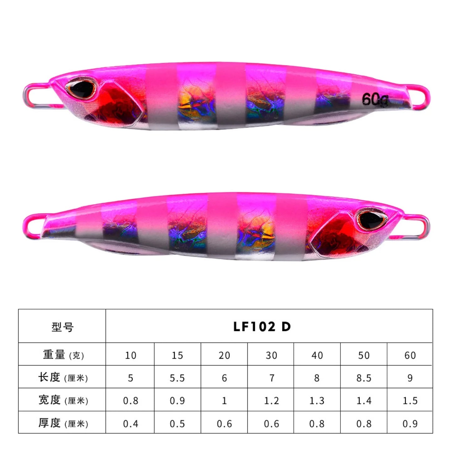 Hot Metal Jig Fishing Lure Weights 10g-60g Trolling Hard Bait Bass Fishing Bait Tackle Trout Jigging Lure Jigs Saltwater Lures