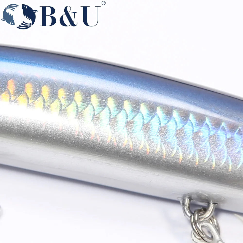 B&U 135mm 27.1g Ultra Long Casting 135S Saltwater Sinking Minnow Weight Fishing Lure Seabass Hard Bait