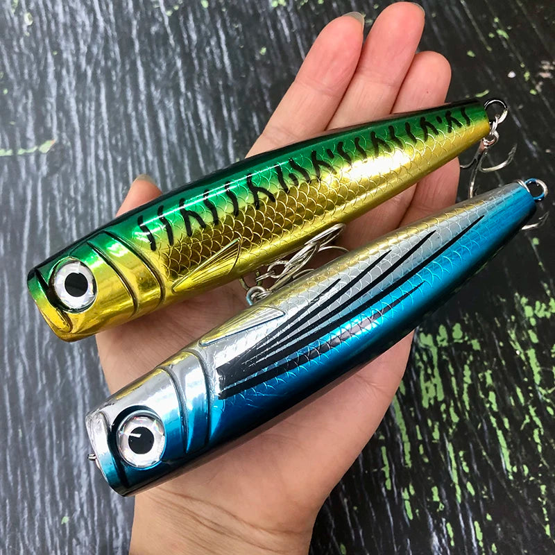 58g 130mm Big Popper Fishing Lures Twitch Wobbler Artificial Hard Baits Saltwater Trolling Surface Topwater Swimbait Equipment