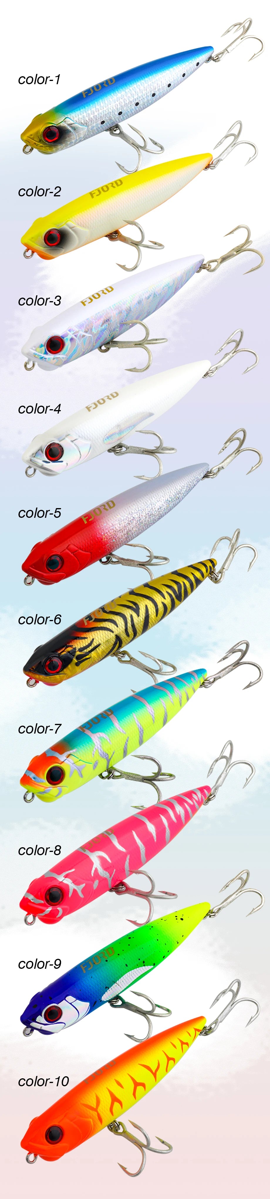 FJORD Floating Pencil 110mm 22g Wobbler Topwater Walking Dog Saltwater Hard Bait Stickbait Minnow Pike Bass Fishing Lure Tackle