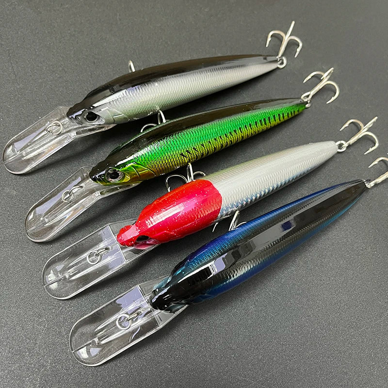 140mm 40g Sinking Trolling Slim Minnow Fishing Lures Wobbler Long Casting Swimbait Saltwater Seabass Artificial Bait Equipment