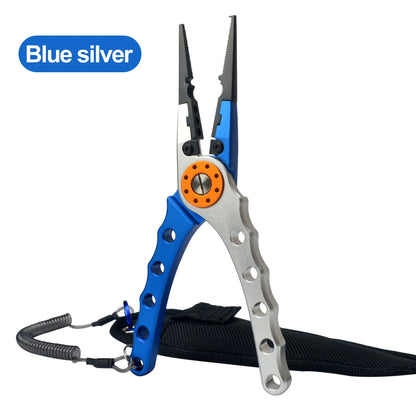 Fishing Pliers Line Cutter Multifunctional Knot Aluminum Alloy Scissors Hook Remover 150g 20CM Fishing Equipment