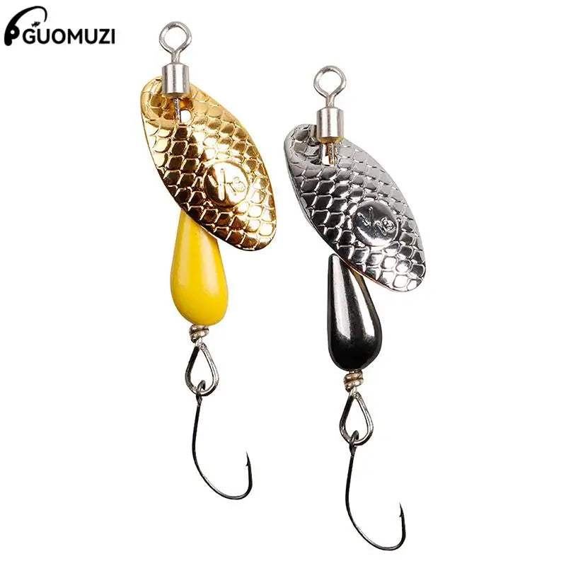 Rotating Spinner Spoon Fishing Lure Artificial Metal Sequins Bait 5.5cm/28g Single Hook Wobblers Bass Trout Perch Pesca