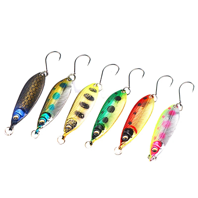 Sinking Spoon Fishing Lure Trout Lure Small Metal Bait Rolling Spoons For Stream Bait Trout Perch Pike Salmon