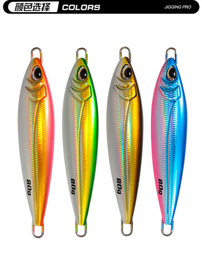 JIGGING PRO 18g 28g 40g 60g 80g BONY Long Casting Metal Jigs Shore Jigging Lure Sea Bass Bait