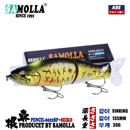 Slow Sinking SwimBaits Fishing Lures 30G Whopper Vibration Soft Tail or Pike And Bass Hard Baits  Isca Artificiall Accessories