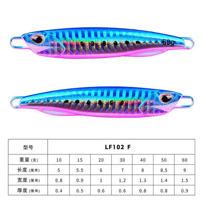 Hot Metal Jig Fishing Lure Weights 10g-60g Trolling Hard Bait Bass Fishing Bait Tackle Trout Jigging Lure Jigs Saltwater Lures