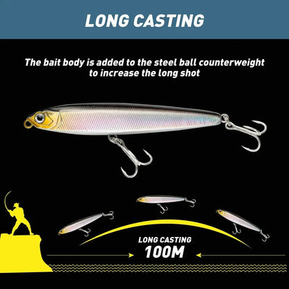 4pcs/set Fishing Lure Pencil Sinking 10cm 24g Bass Fishing Tackle Saltwater Lures Fish Bait Trolling LureFishing Accessories