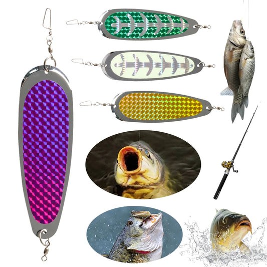 14cm Fishing Flasher Fishing Diving Flash Board Reflective Fishing Spoon Lure Trout Spin Flasher Fishing Accessories