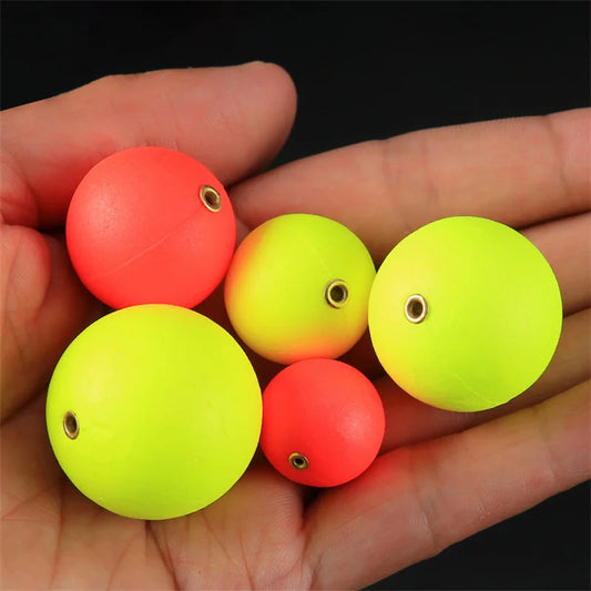 New 10Pcs EPS Float Ball Foam Ball Eye-catching Beans Hard Fishing Float Buoyancy Ball Outdoor Floating Fishing Tackle 15mm-36mm