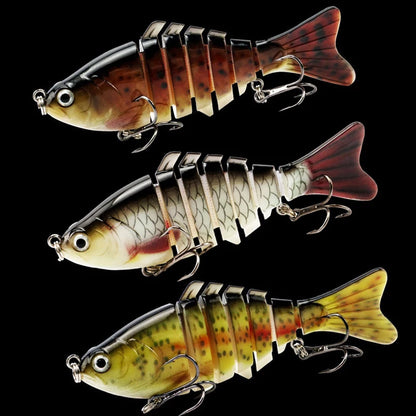 3pcs Sinking Fishing Lures Multi Jointed Swimbait Bionic Artificial Bait Freshwater Saltwater Trout Bass Fishing Accessories