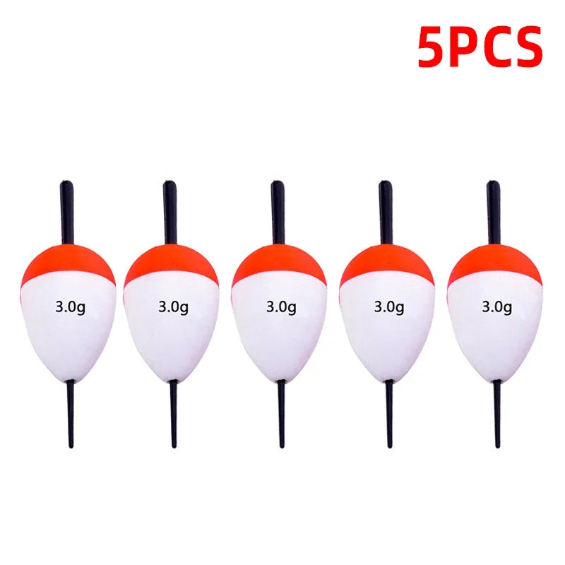 5Pcs/Set Fishing Float Upgraded EVA Red and White Bobber Sea Fishing Float Bobber 1g 2g 3g 5g Floats Sticks Fishing Tackle