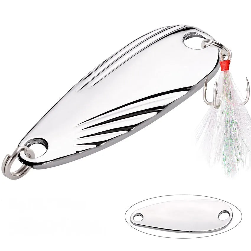 1pcs Metal 5g-40g Fishing Lures Wobbler Spinner Bait Spoon Artificial Bass Hard Sequin Paillette Metal Steel Hook Lures