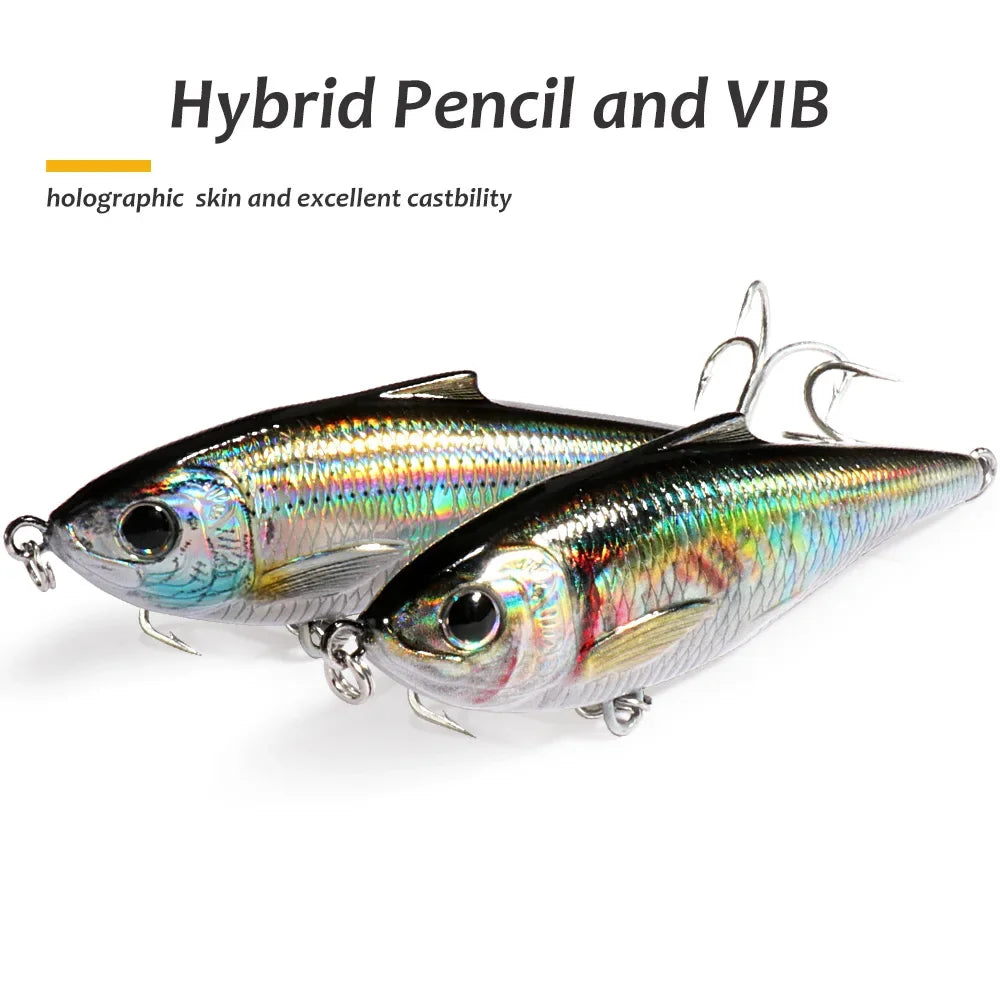 Top Water Floating Minnow 20g 9cm Pencil Lure 12g 7.5cm VIB Rattle Steel Ball Swimbait Twitch Wobbler Pesca Tackle Twitch Bait