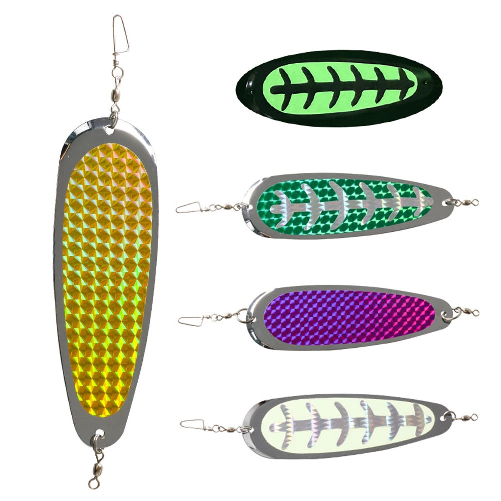 14cm Fishing Flasher Fishing Diving Flash Board Reflective Fishing Spoon Lure Trout Spin Flasher Fishing Accessories