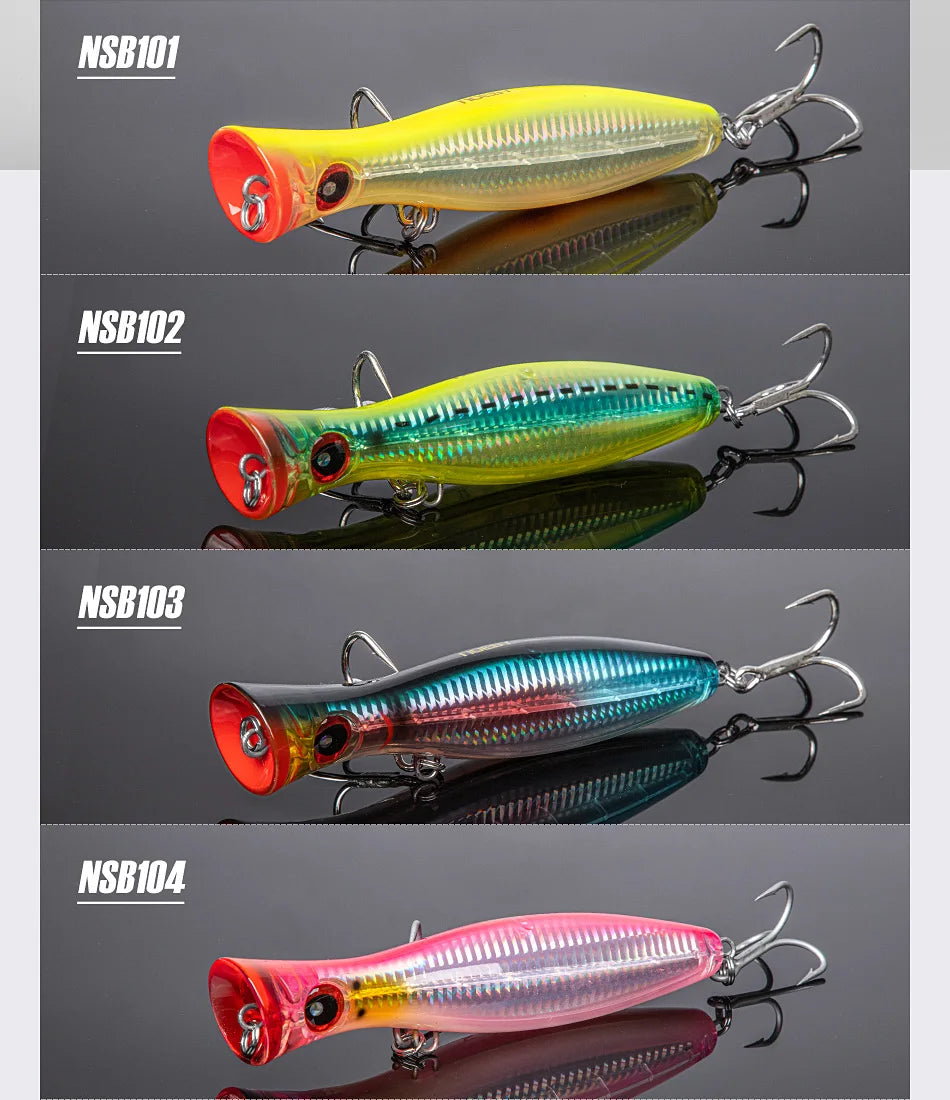 Noeby 12cm43g 16cm78g 20cm154g Big game Popper Fishing Lures Topwater Wobbler Artificial Hard Bait for GT Saltwater Fishing Lure