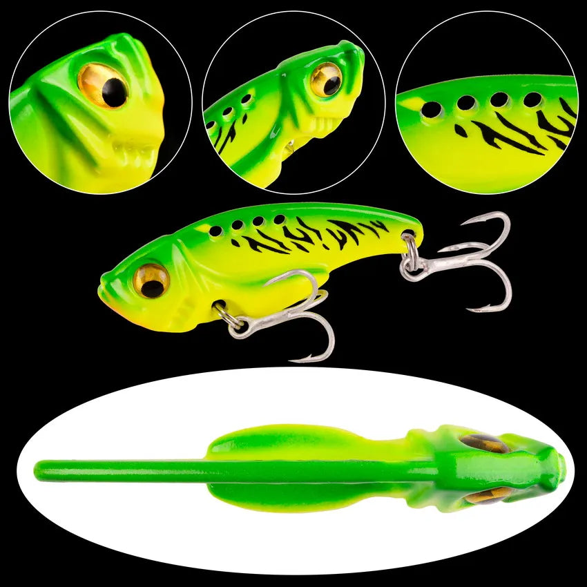 Aorace 5pcs/box Metal VIB 3/7/10/15/20g Fishing Lure Vibration Spoon Hard Baits Crankbait Wobbler Swimbait Cicada VIB Tackle