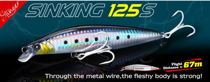 TSURINOYA 120F Ultra Long Casting Shallow Range Floating Minnow Beach Fishing Lure 120mm 20g 0-30cm GORGO Saltwater Hard Baits