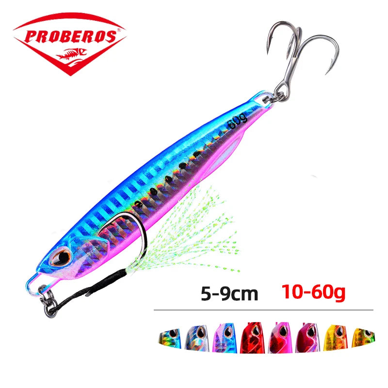 Hot Metal Jig Fishing Lure Weights 10g-60g Trolling Hard Bait Bass Fishing Bait Tackle Trout Jigging Lure Jigs Saltwater Lures