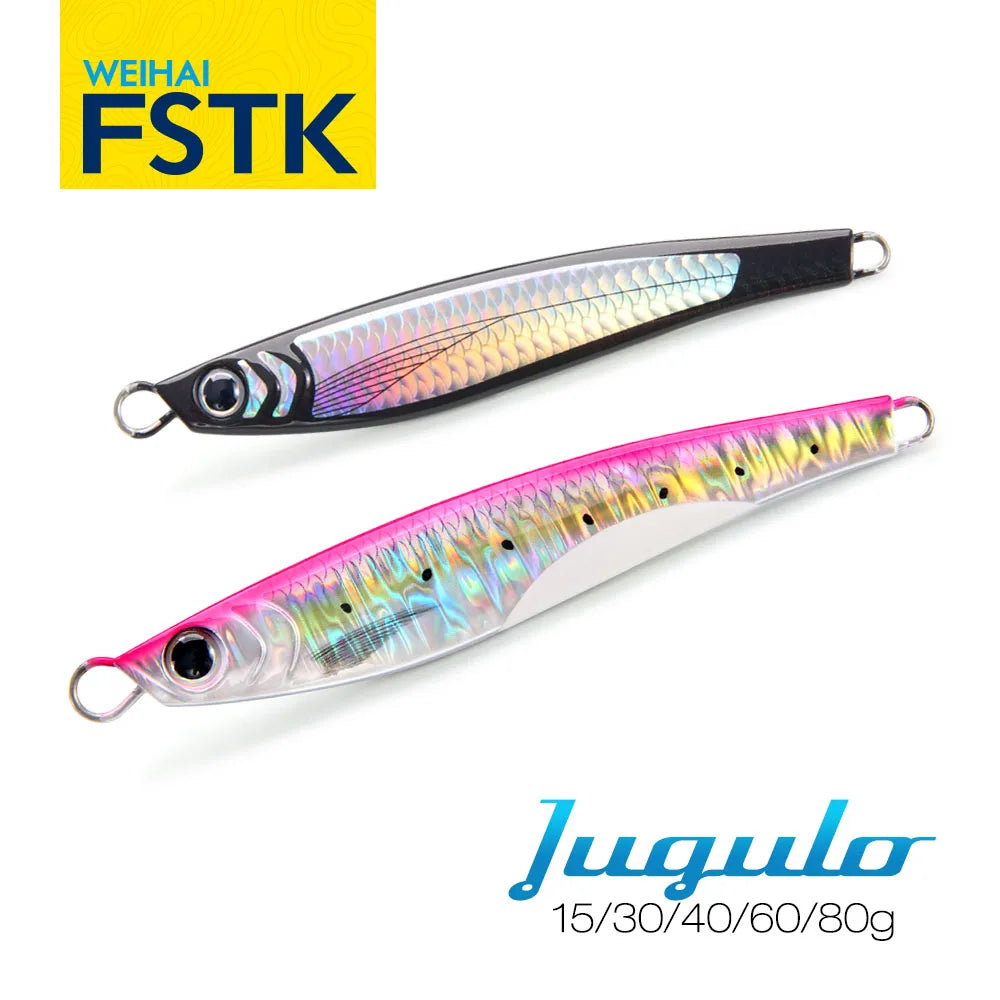 FSTK Sea Bass Lure Jugulou Casting Jig 15g30g40g60g80g Tuna Long Casting Lures Spinning Artificial Bait Spoon Saltwater Fishing