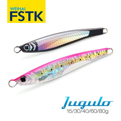 FSTK Sea Bass Lure Jugulou Casting Jig 15g30g40g60g80g Tuna Long Casting Lures Spinning Artificial Bait Spoon Saltwater Fishing