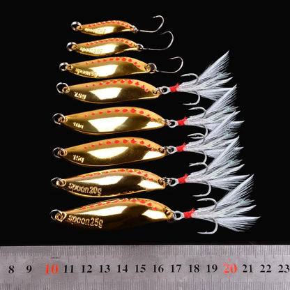 Metal Vib Leech Spinners Spoon Lures 2.5g 5g 7.5g 10g 15g 20g 25g 30g Artificial Bait Lure Fishing Tackle for Bass Pike Perch