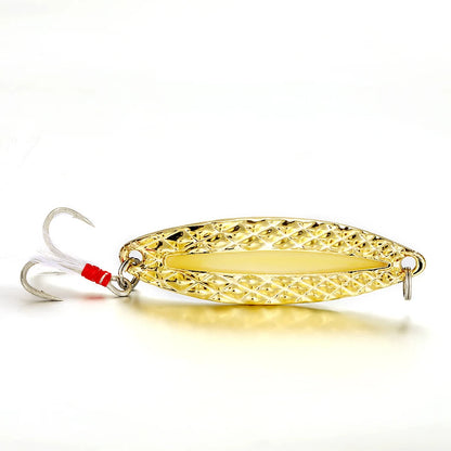 1pcs Metal Luminous Spinner Spoon Fishing Lures 2.5g-20g Sequins Spinner With Feather Treble Hook Pesca