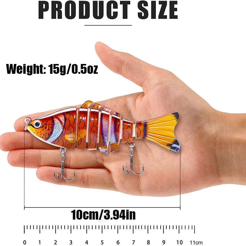 3pcs Sinking Fishing Lures Multi Jointed Swimbait Bionic Artificial Bait Freshwater Saltwater Trout Bass Fishing Accessories