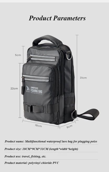 Fishing bag, fishing gear, backpack, lightweight tactical fishing gear box, multifunctional bag, outdoor fishing bag