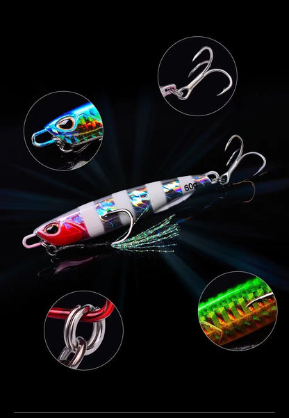 Hot Metal Jig Fishing Lure Weights 10g-60g Trolling Hard Bait Bass Fishing Bait Tackle Trout Jigging Lure Jigs Saltwater Lures