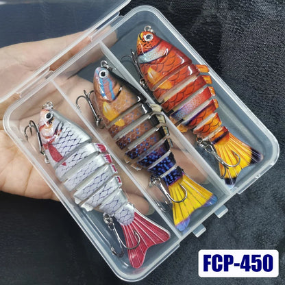 3pcs Sinking Fishing Lures Multi Jointed Swimbait Bionic Artificial Bait Freshwater Saltwater Trout Bass Fishing Accessories