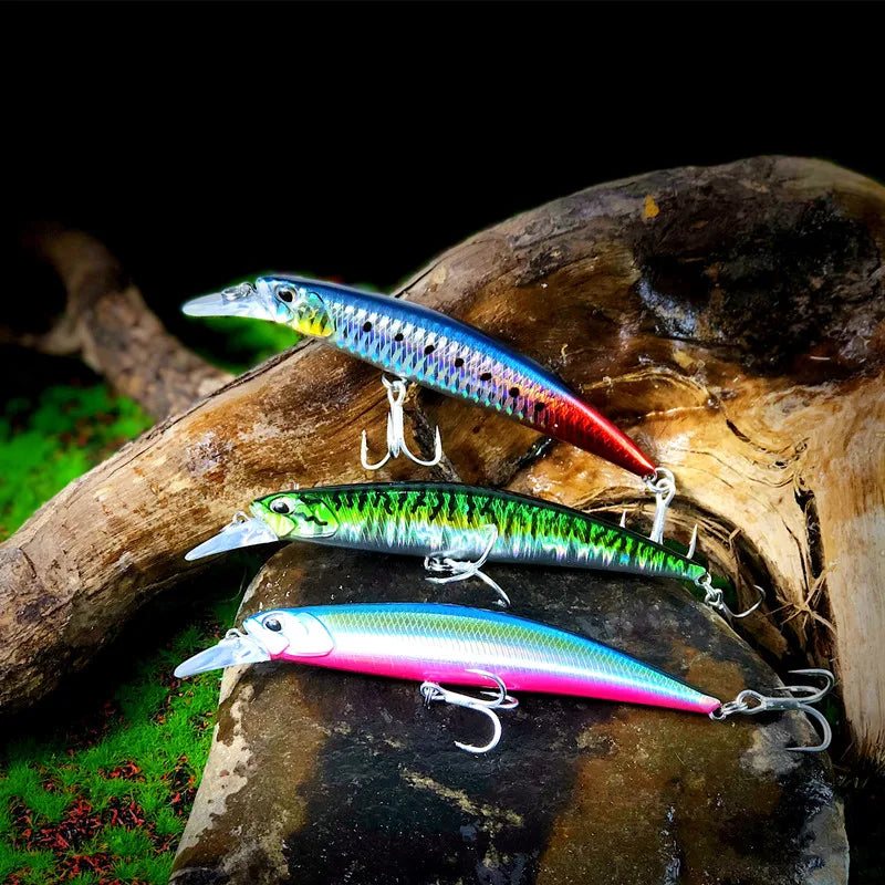 GREENSPIDER Jerkbait Fishing Lure 125mm 27G Heavy Sinking Minnow Fixed Weight Off Shore Saltwater Sea Bass Bait Tackle