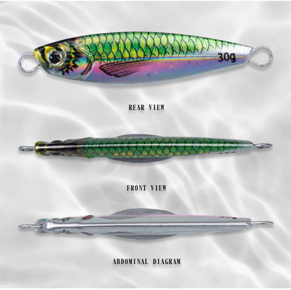 Hunthouse Metal Jig Fishing Lure Sinking Slow Jigging 7g-80g Casting Hard Bait Saltwater Artificial Pike SeaBass Fish Tackle