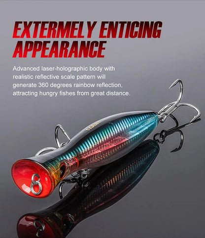 Noeby 12cm43g 16cm78g 20cm154g Big game Popper Fishing Lures Topwater Wobbler Artificial Hard Bait for GT Saltwater Fishing Lure