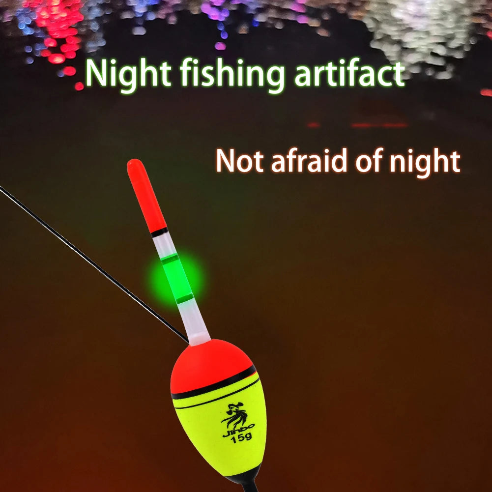 EVA Luminous Fishing Night Float Light Stick Foam Plastic Bobber Sea Rock Fishing Striking Floats Fishing Accessories 10/15/20g