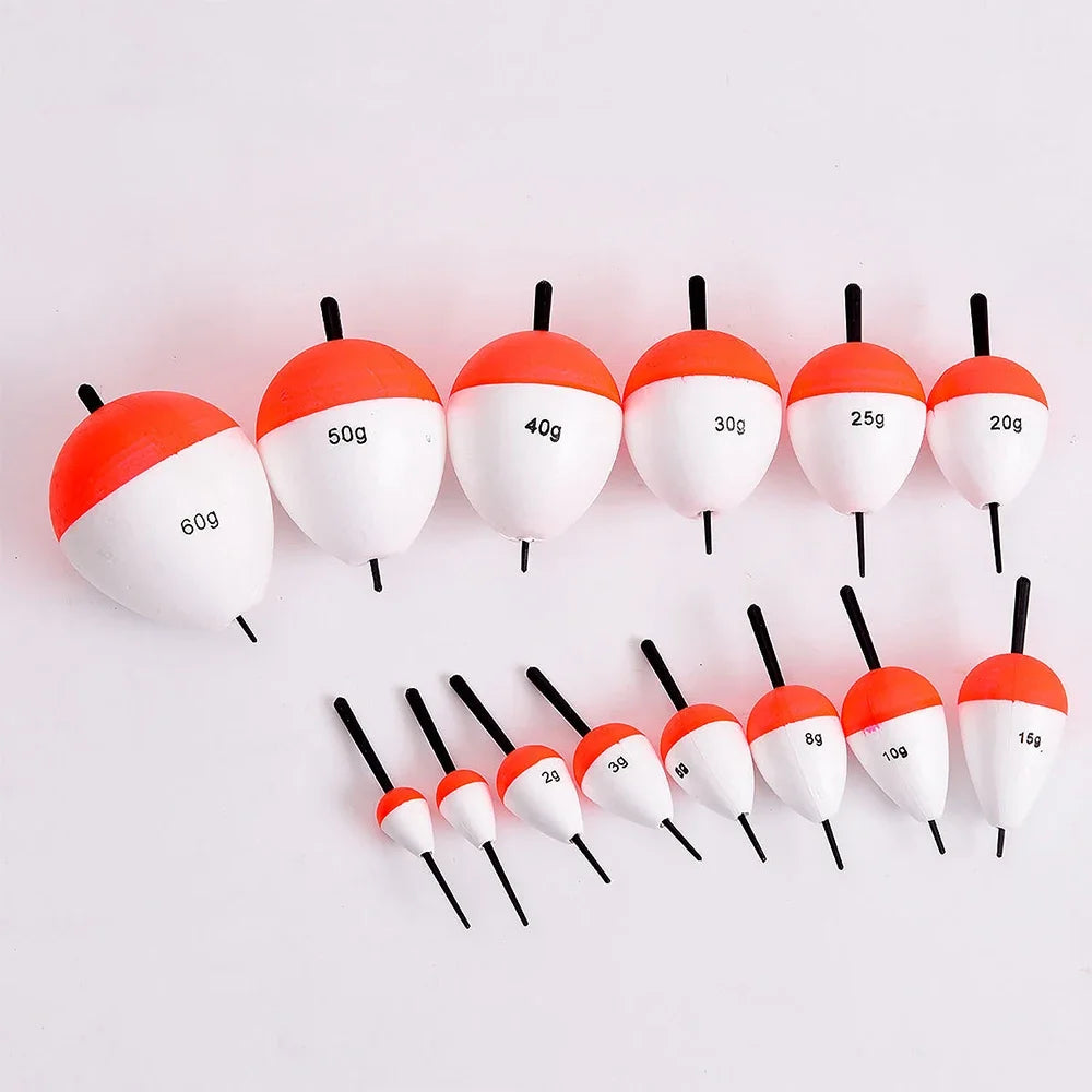 5Pcs/Set Fishing Float Upgraded EVA Red and White Bobber Sea Fishing Float Bobber 1g 2g 3g 5g Floats Sticks Fishing Tackle