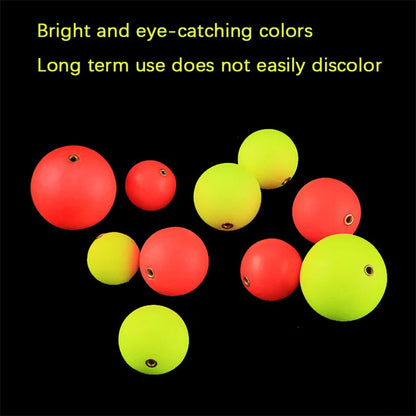 New 10Pcs EPS Float Ball Foam Ball Eye-catching Beans Hard Fishing Float Buoyancy Ball Outdoor Floating Fishing Tackle 15mm-36mm