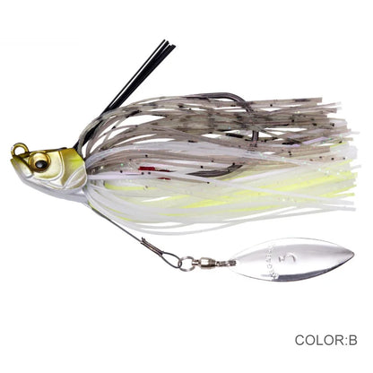 13.5G Spinner Bait Bass Jig Chatter Bait Fishing Lure Chatterbait Fishing Kit Wobblers for Bass Fishing Tackle Fishing Spoon