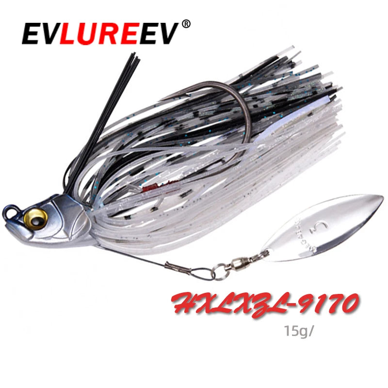 13.5G Spinner Bait Bass Jig Chatter Bait Fishing Lure Chatterbait Fishing Kit Wobblers for Bass Fishing Tackle Fishing Spoon