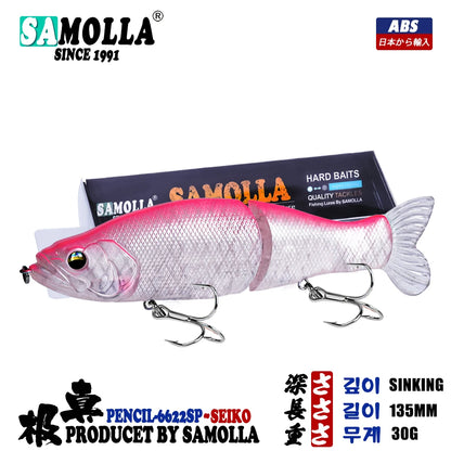 Slow Sinking SwimBaits Fishing Lures 30G Whopper Vibration Soft Tail or Pike And Bass Hard Baits  Isca Artificiall Accessories