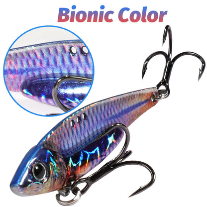 Spinner Spoon Metal Jig Bait 7g 10g 16g 20g VIB Sinking Blade Spinning Treble Hook Spinnerbait Pesca Pike Carp Sea Fishing Lure