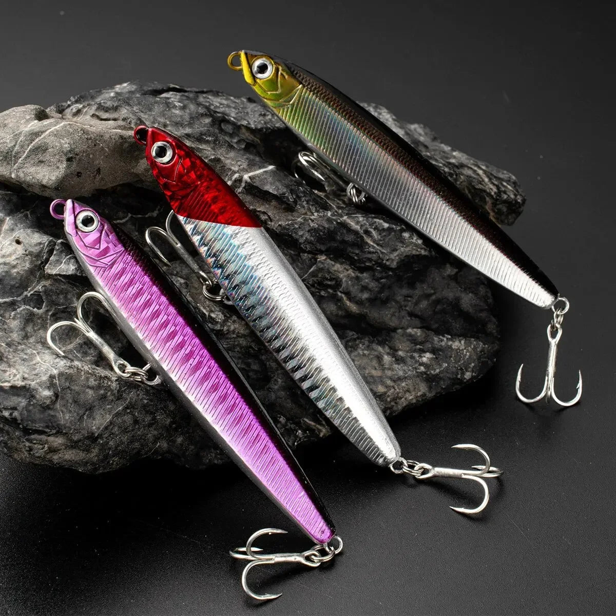 4pcs/set Fishing Lure Pencil Sinking 10cm 24g Bass Fishing Tackle Saltwater Lures Fish Bait Trolling LureFishing Accessories