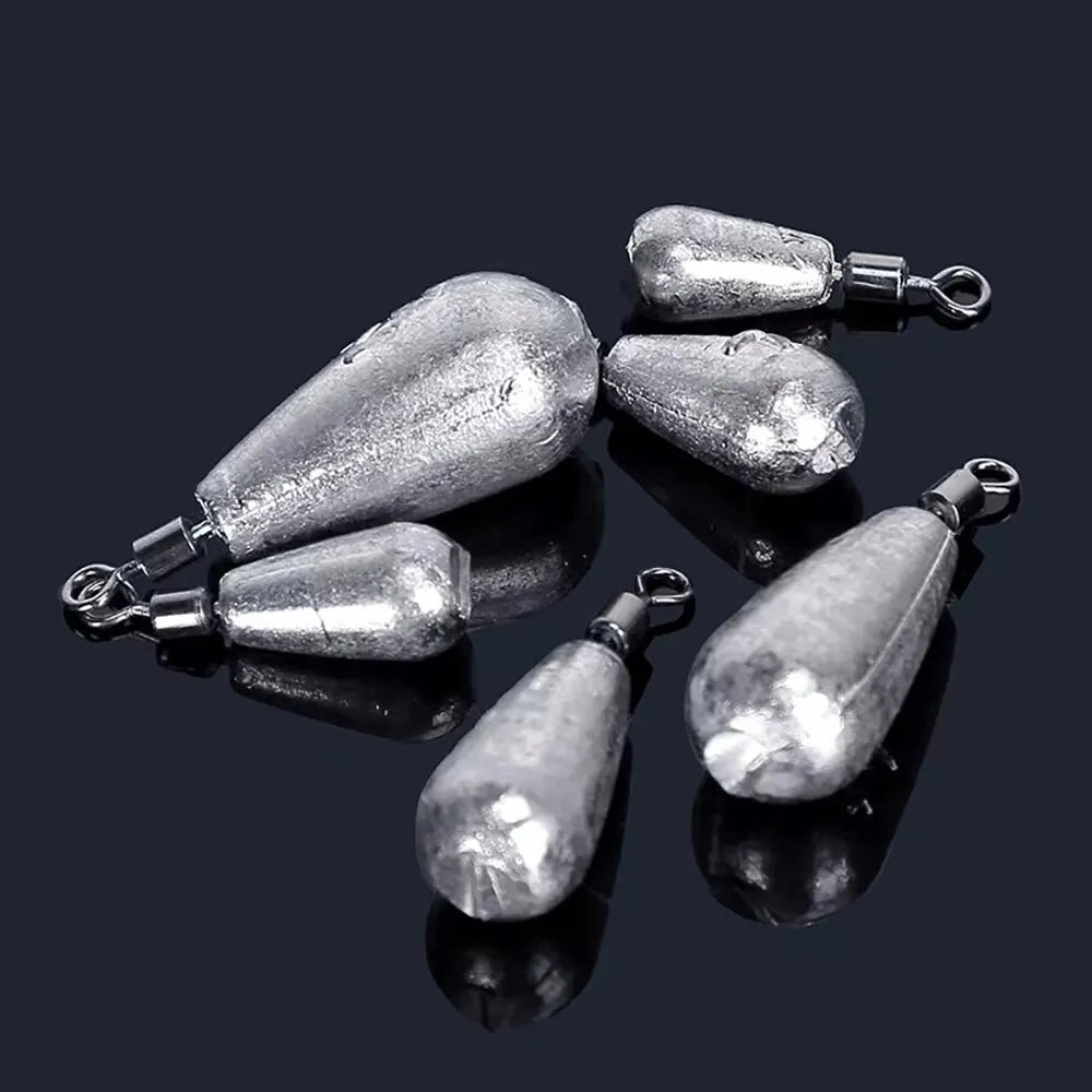 Drop Shot 15PCS/Lot Fishing Weight Sinker 3.5g 5g 7g 10g 14g 20g Tube Bullet Plumb Pendant Metal Jig Sea Tackle Kit Pesca Tool