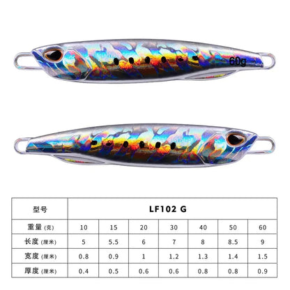 Hot Metal Jig Fishing Lure Weights 10g-60g Trolling Hard Bait Bass Fishing Bait Tackle Trout Jigging Lure Jigs Saltwater Lures